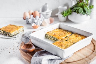 Grönkålsgratäng med champinjoner och cheddar