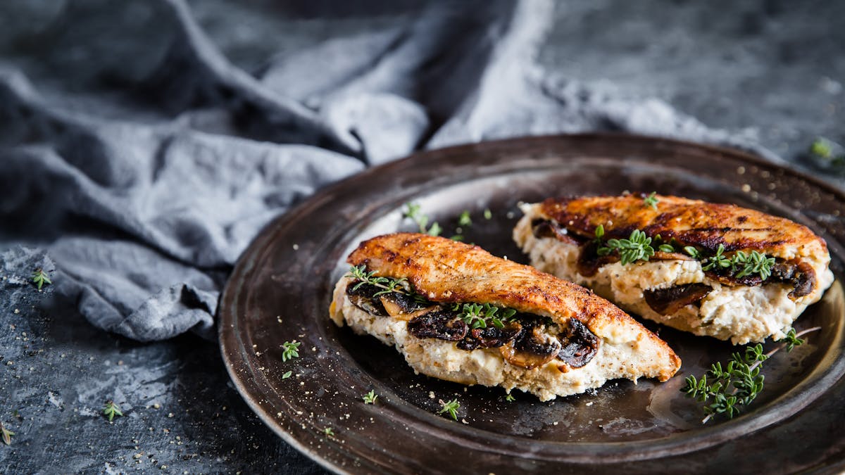 Fylld kyckling med champinjoner och ricotta
