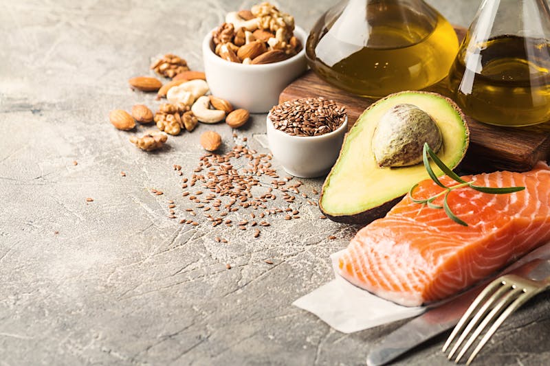 Healthy fats in nutrition.