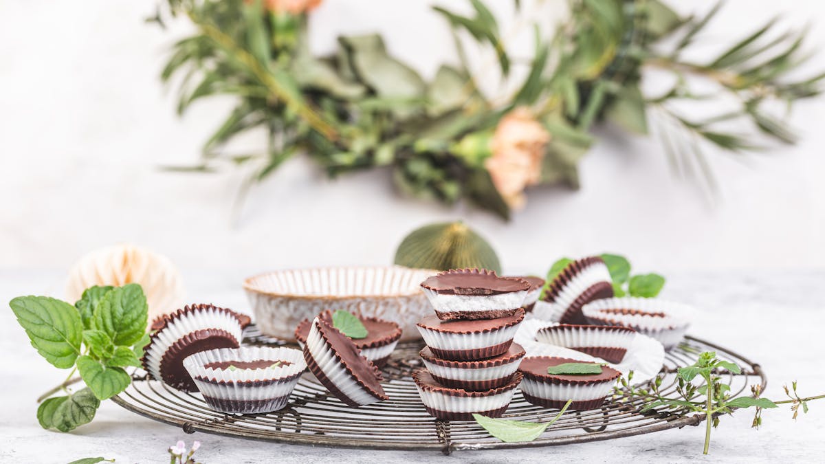 Praliner med choklad och pepparmint