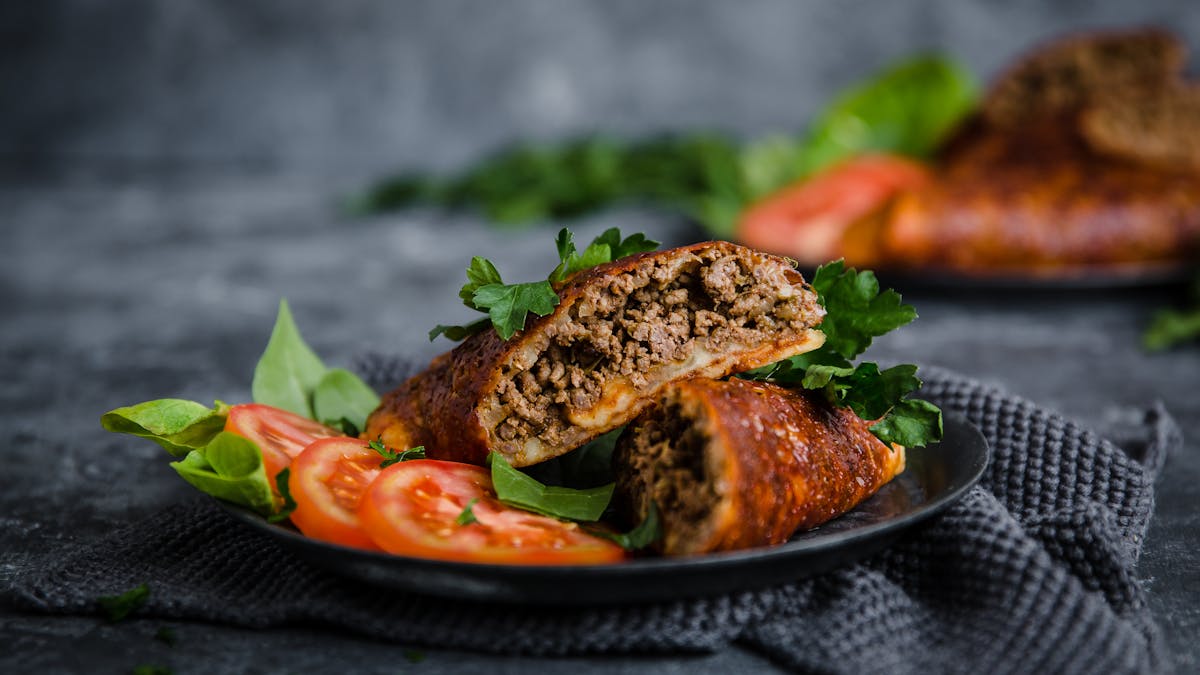 Ostburritos med nötfärsfyllning