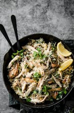 Kycklingrisotto med svamp och parmesan