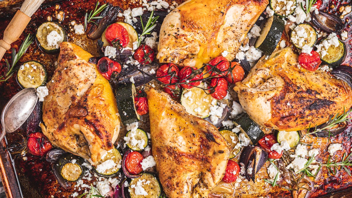 Toskansk kyckling med zucchini och tomat