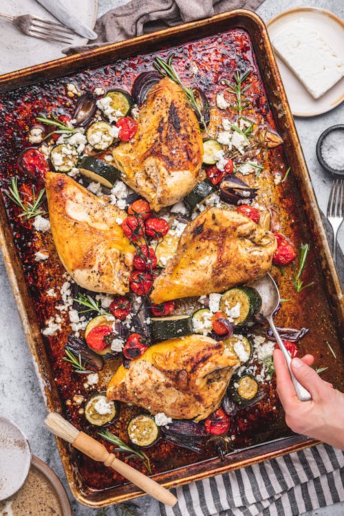 Toskansk kyckling med zucchini och tomat