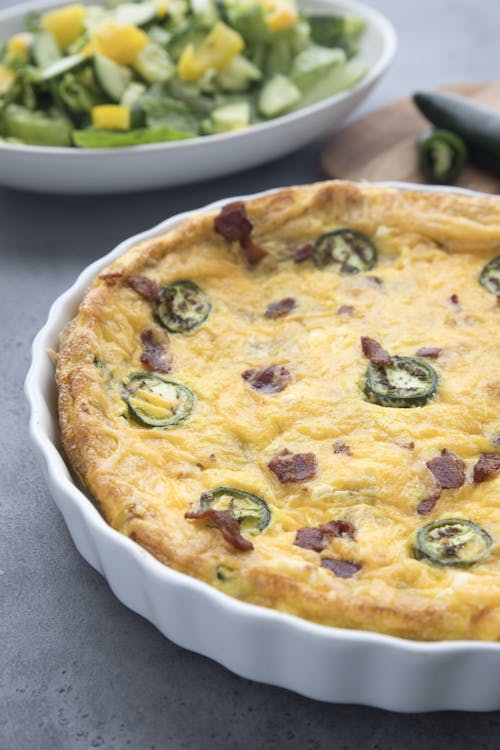 Frittata med jalapeños och bacon