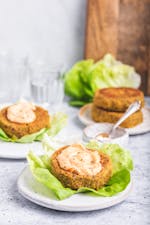 Vegetarisk kikärtsburgare