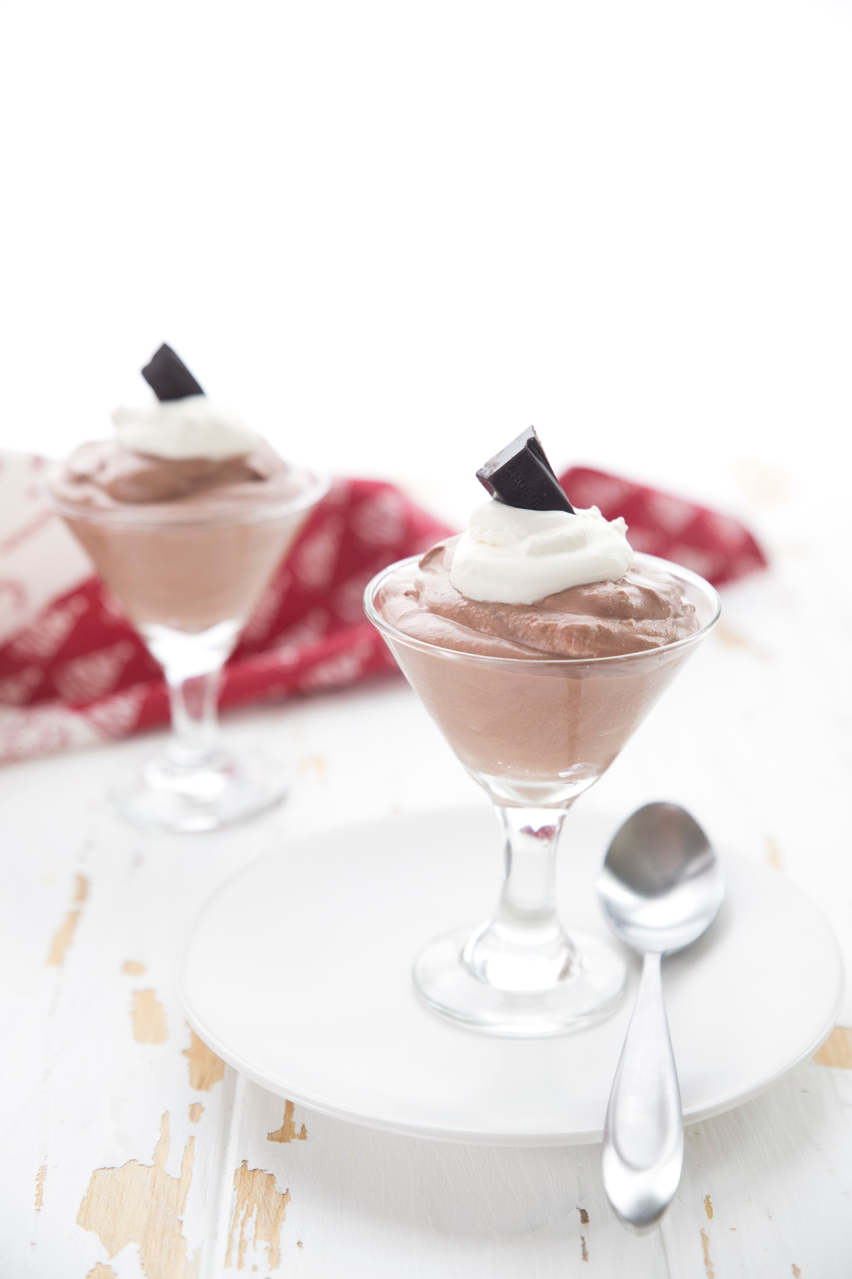 Sockerfri choklad- och pepparmintsmousse