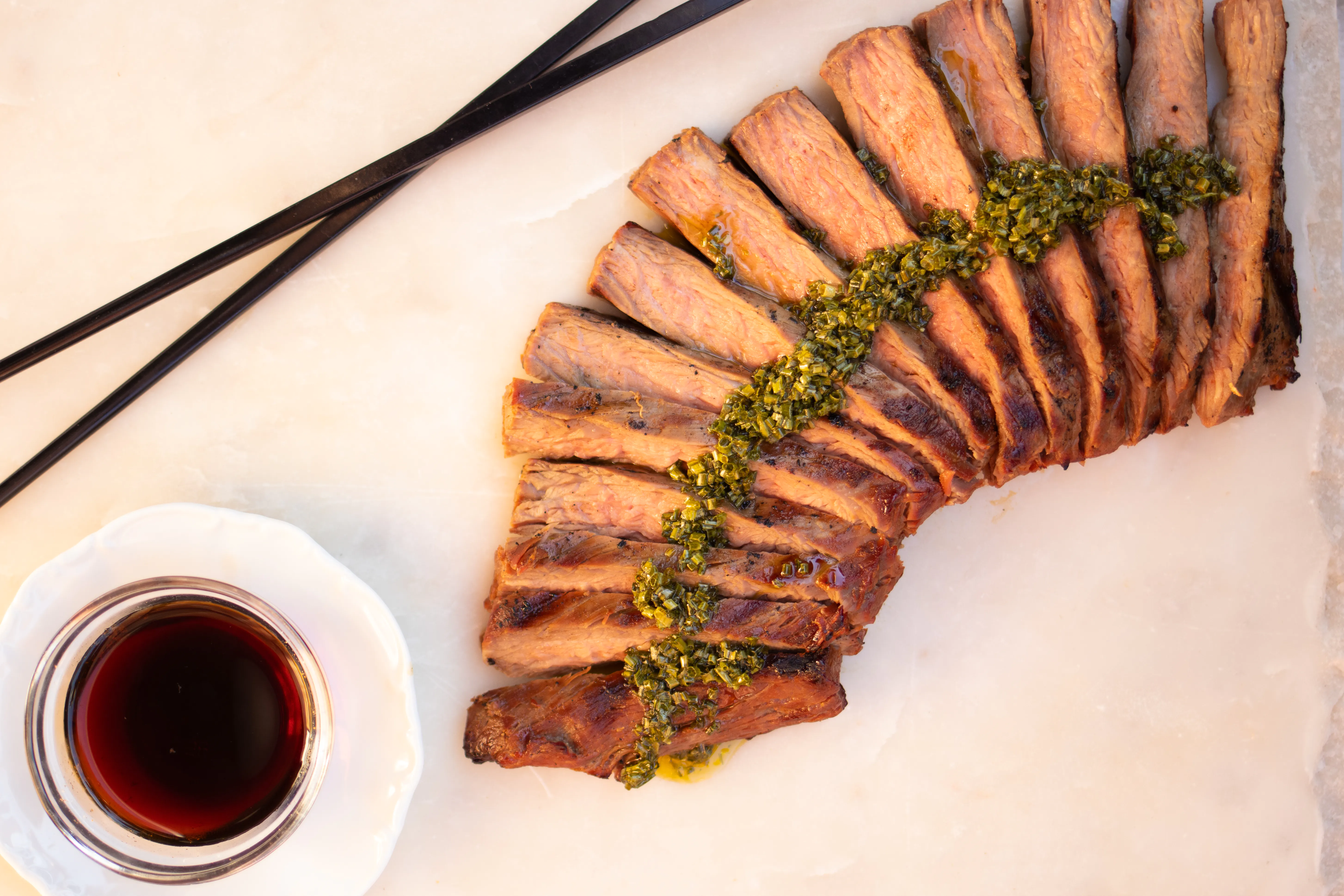 Grillad flankstek teriyaki