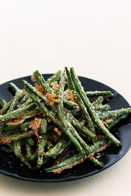 Parmesanpanerade haricots verts