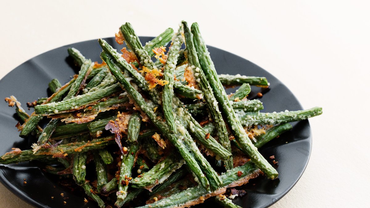 Parmesanpanerade haricots verts