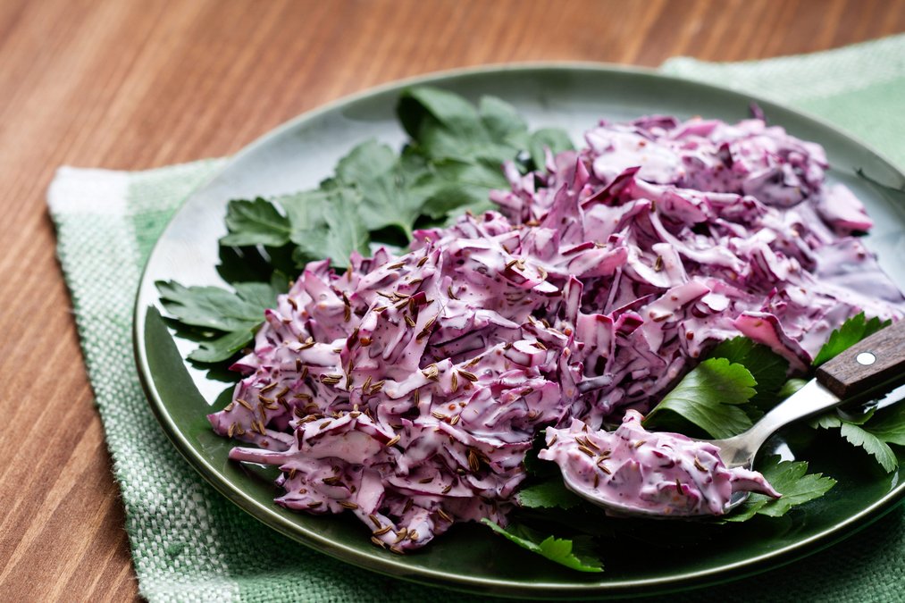 Coleslaw på rödkål