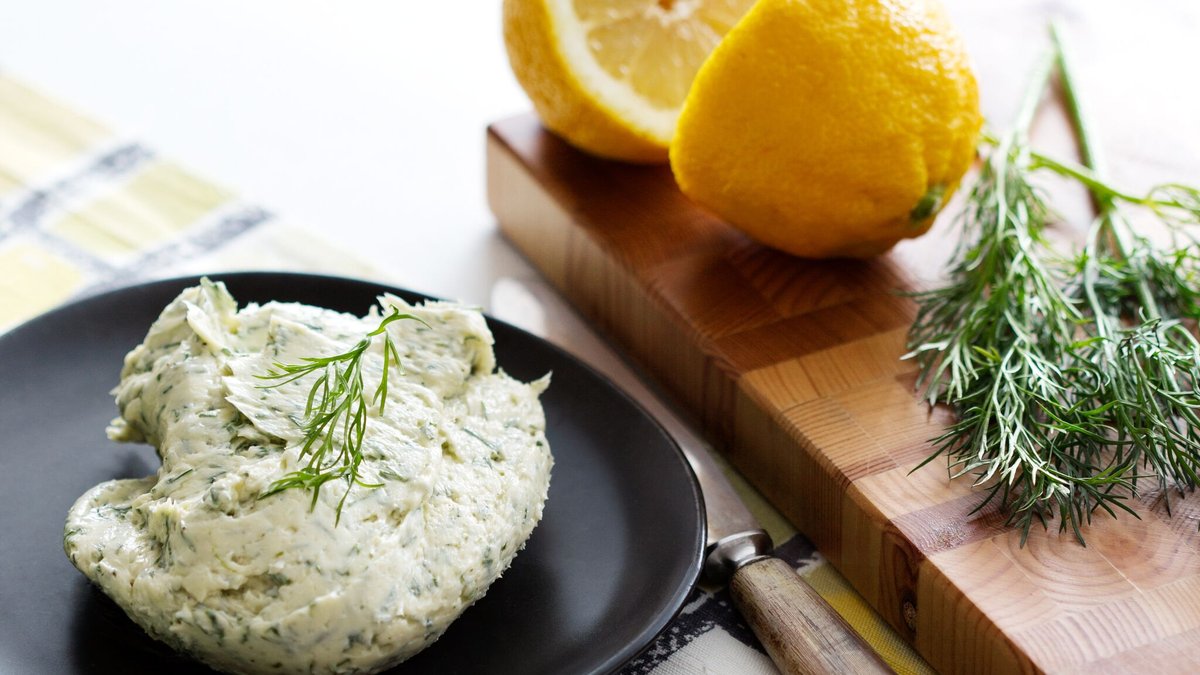Smörkräm med citron och dill