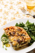 Vegetarisk frittata med svamp och ost