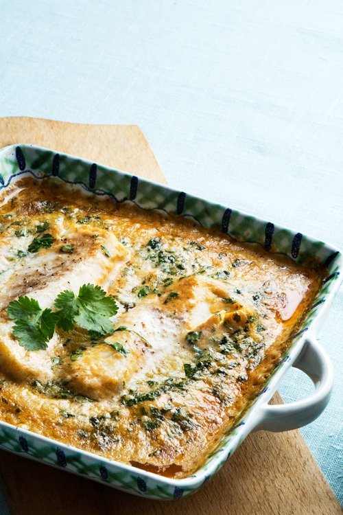 Thaifisk med kokosgrädde