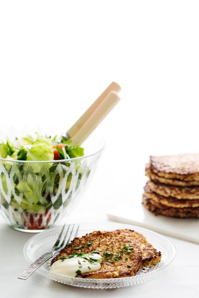 Blomkålsplättar<br />(Frukost)