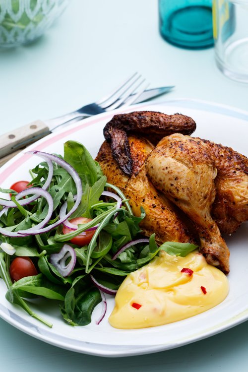 Grillad kyckling med chilibearnaise
