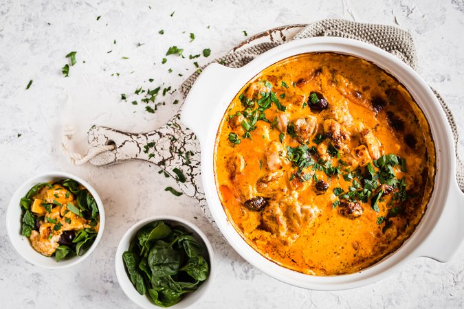 Kycklinggratäng med pesto LCHF