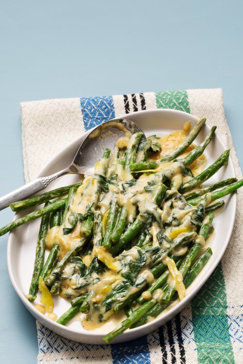 Gräddstuvade haricots verts