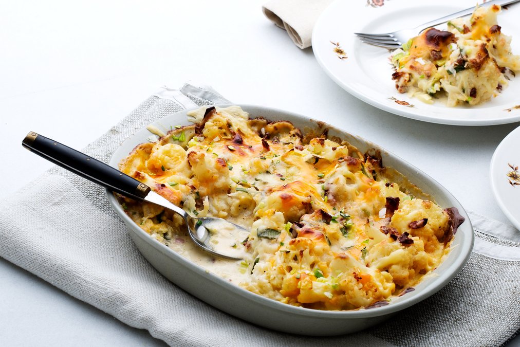 Blomkålsgratäng med cheddar