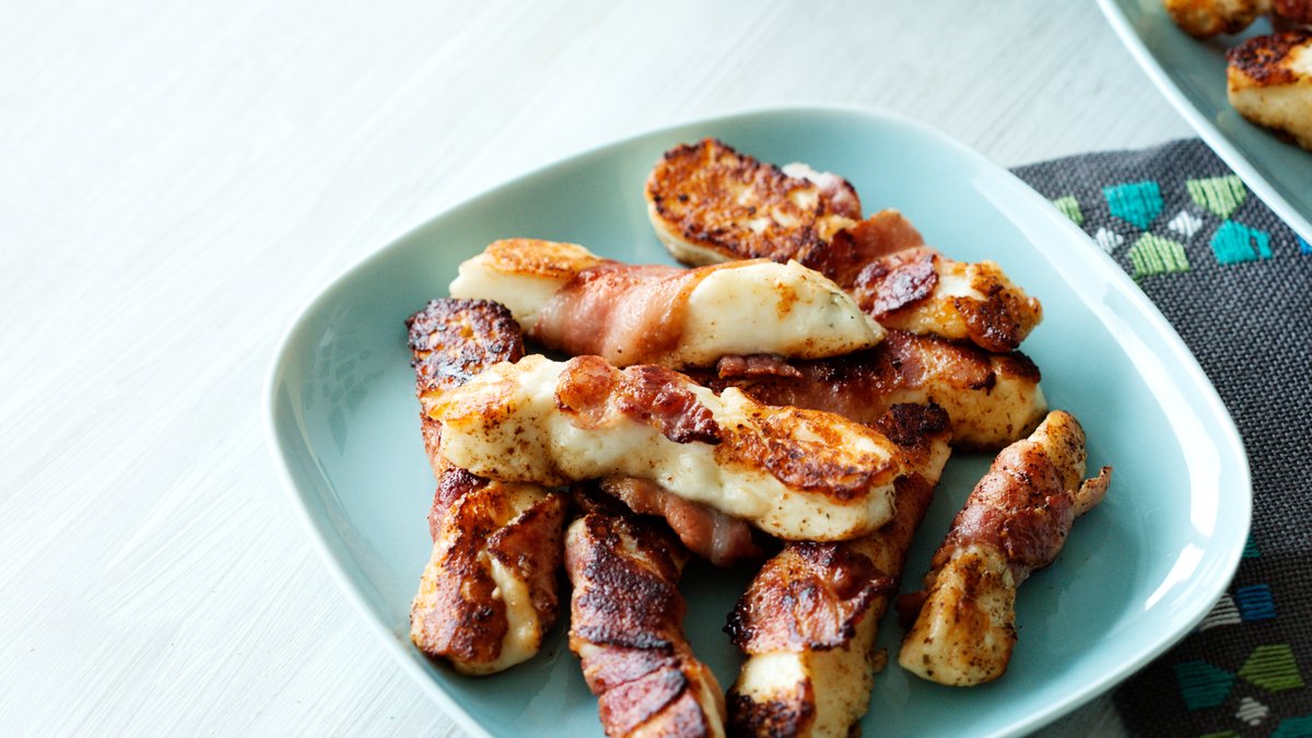 Baconlindad halloumi