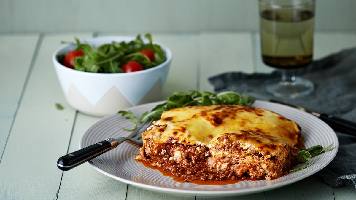 Lasagne med kalkonplattor