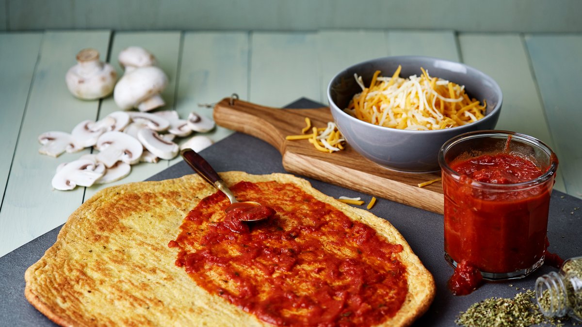 Krispig LCHF-pizzabotten