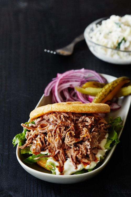 Pulled pork-burgare