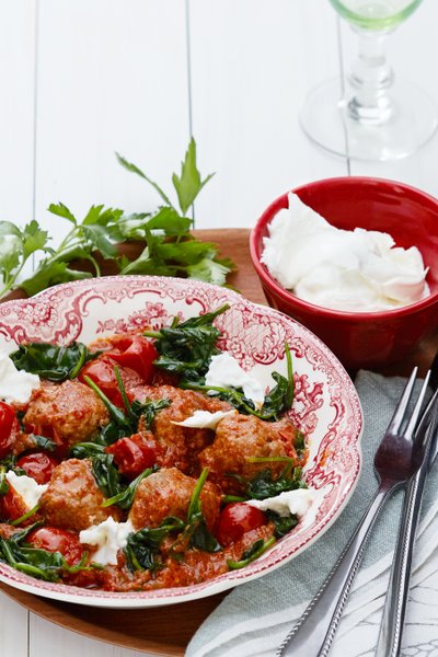 Italienska köttbullar med mozzarella<br />(Middag)
