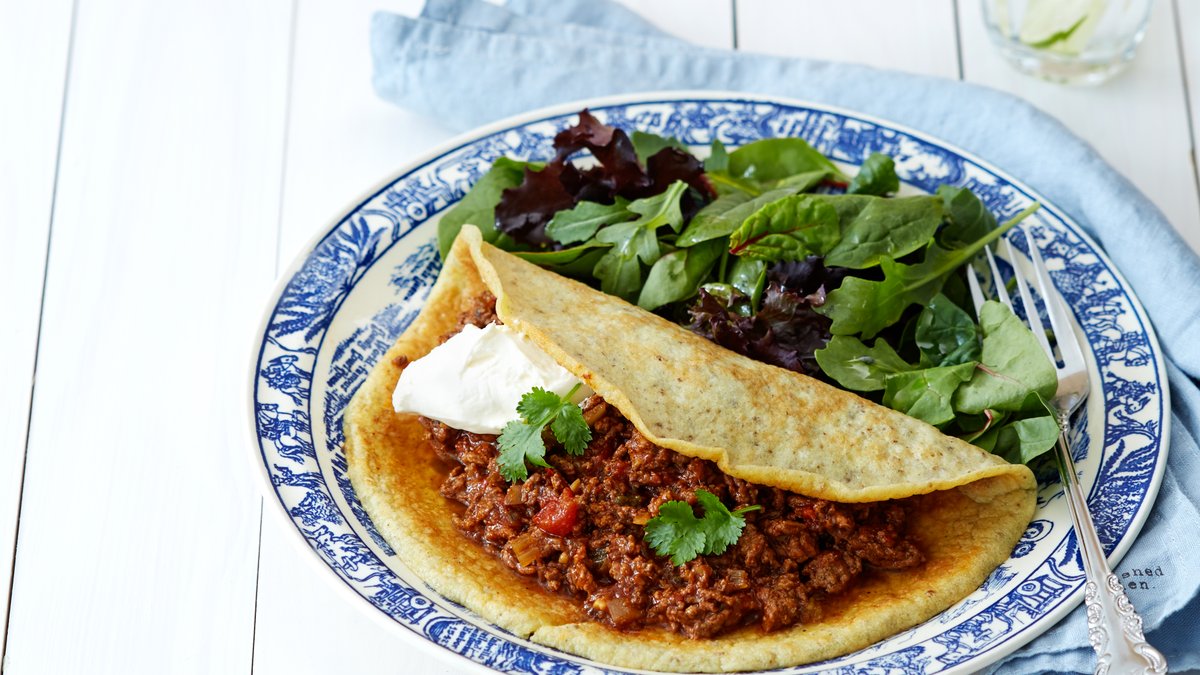 Chili med LCHF-tortilla