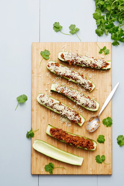 Tacofärsfylld zucchini<br />(Middag)