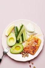 Stekt halloumi med avokado