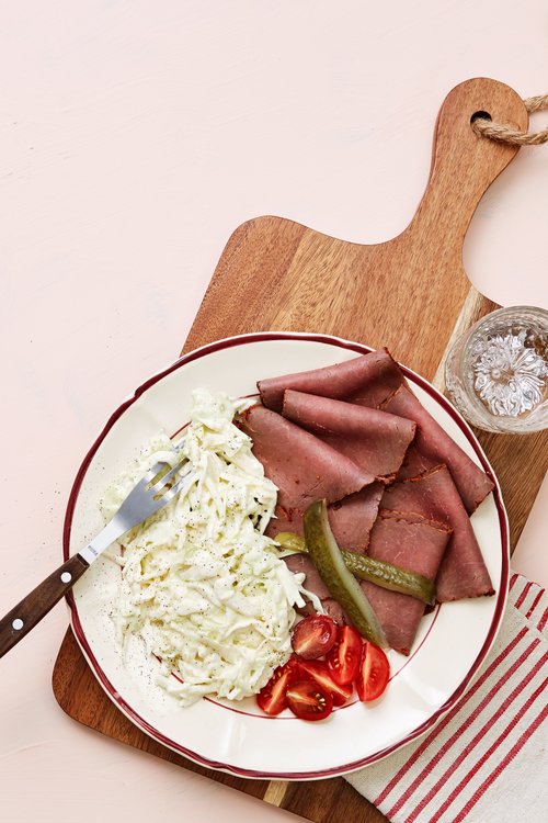 Rostbiff med coleslaw