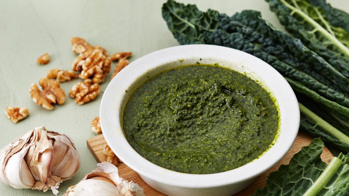 Pesto på grönkål