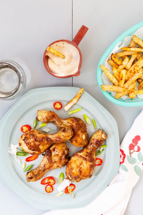 Kycklingben med LCHF-pommes