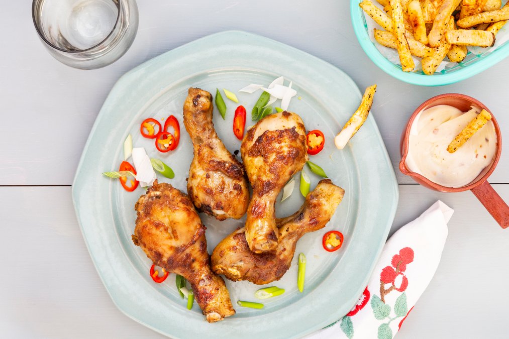 Kycklingben med LCHF-pommes