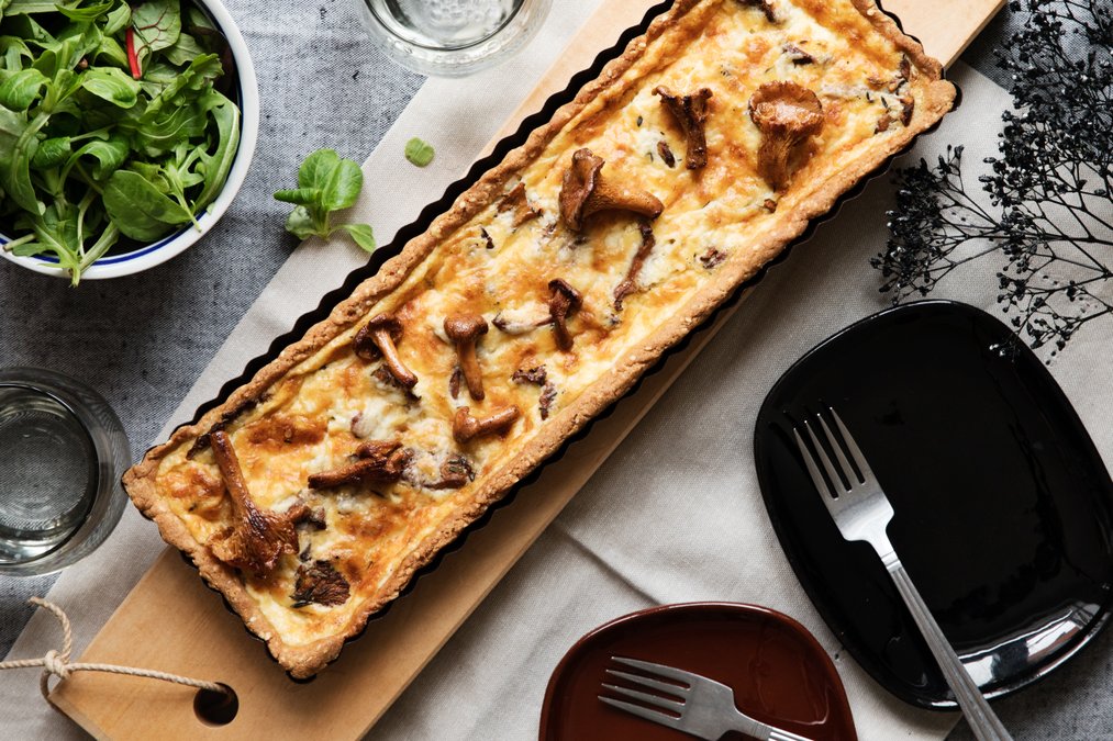 Glutenfri västerbottenpaj med kantareller