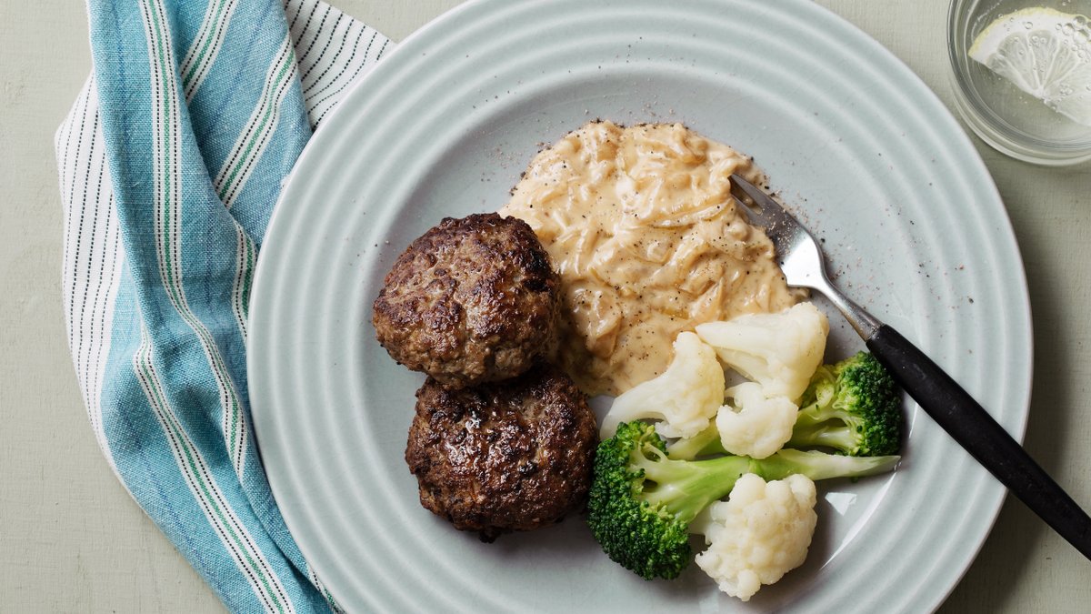 Pannbiff med löksås