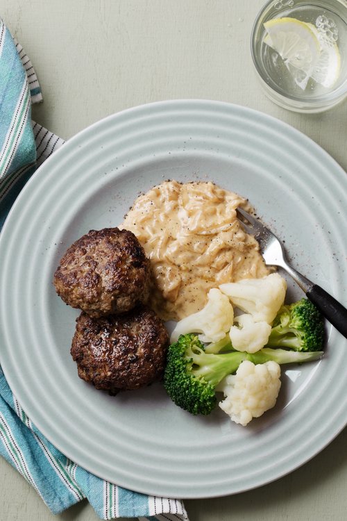 Pannbiff med löksås