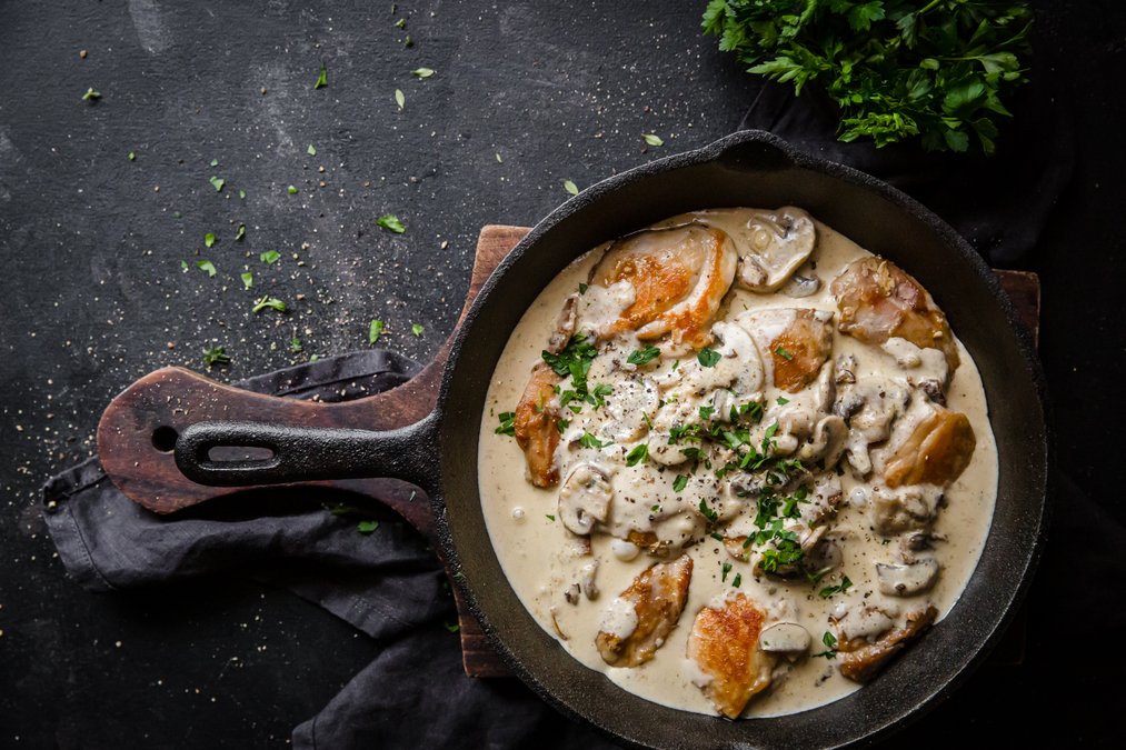 Parmesankyckling med champinjoner