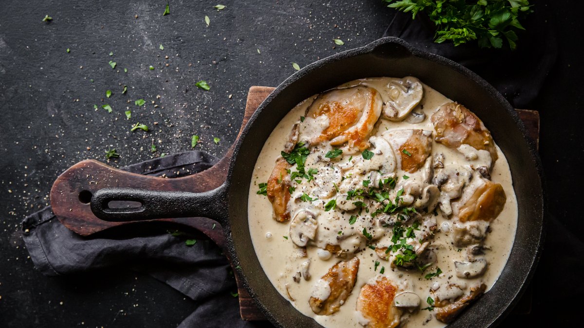 Parmesankyckling med champinjoner