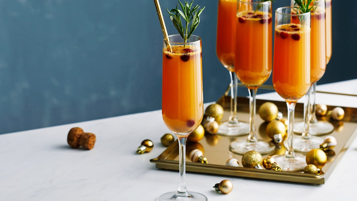 Mimosas med tranbär och grapefrukt