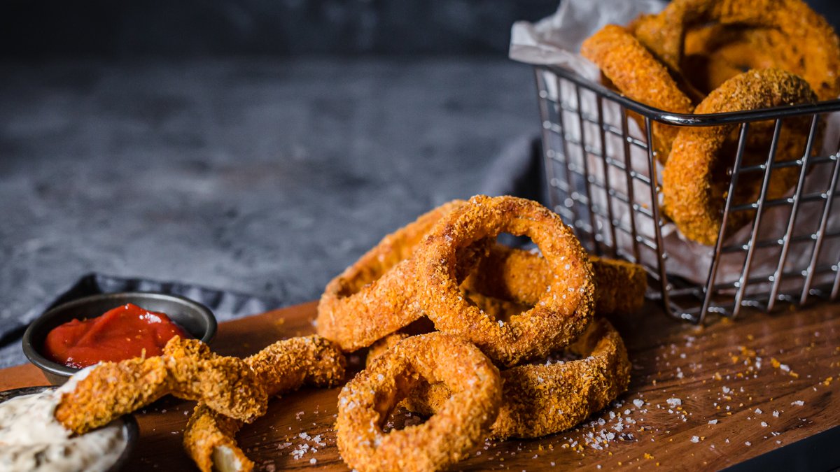 Frasiga glutenfria lökringar