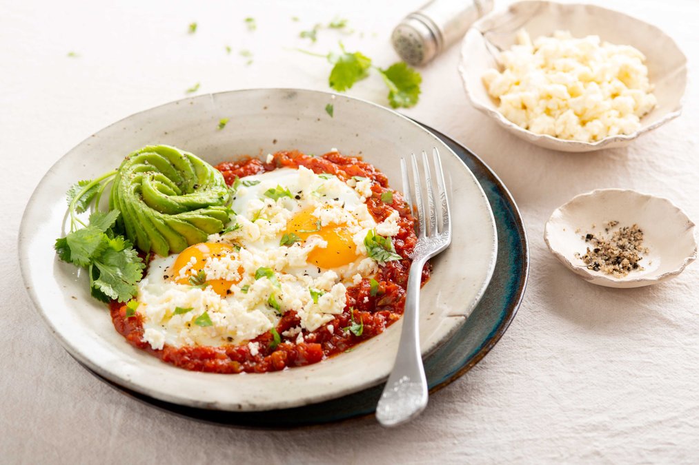 Claras goda huevos rancheros