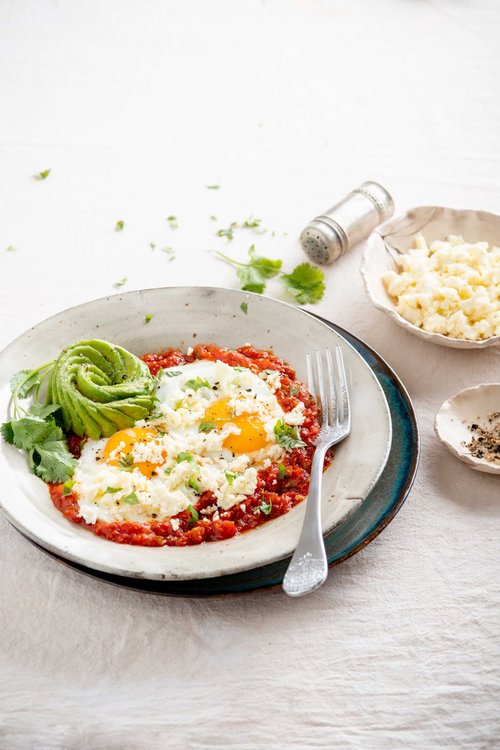 Claras goda huevos rancheros