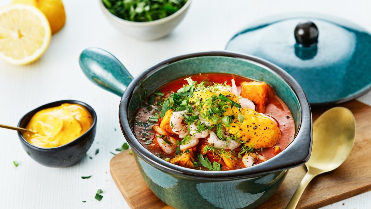 LCHF-bouillabaisse med apelsin och saffransaioli