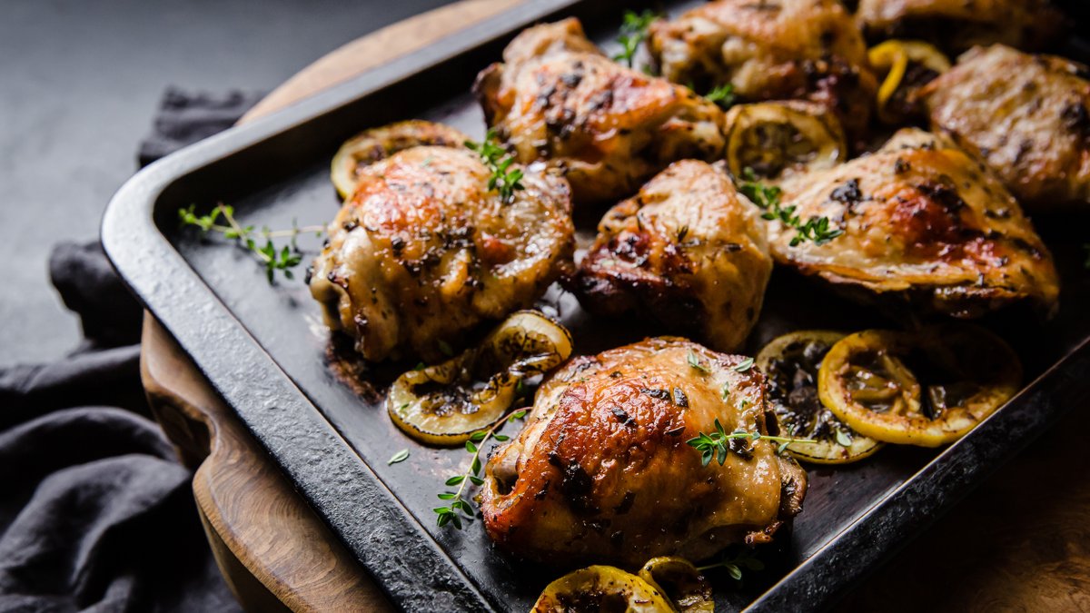 Citronbakade kycklinglår