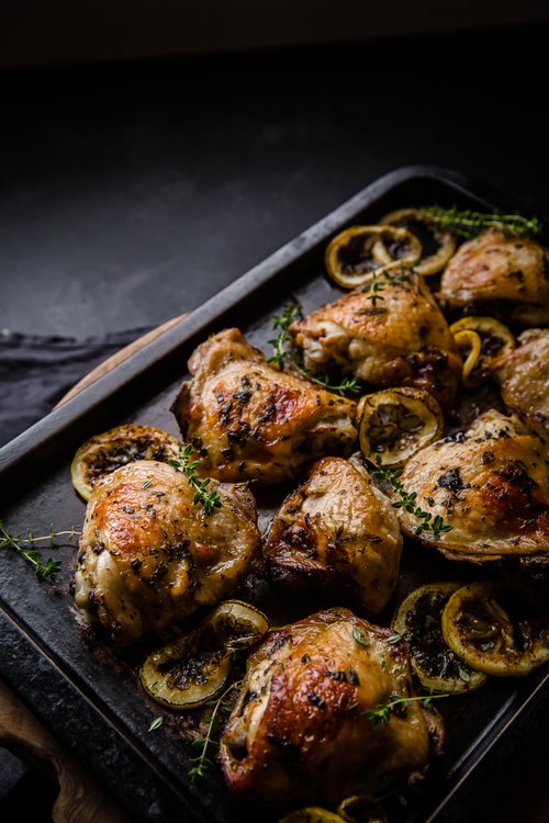 Citronbakade kycklinglår