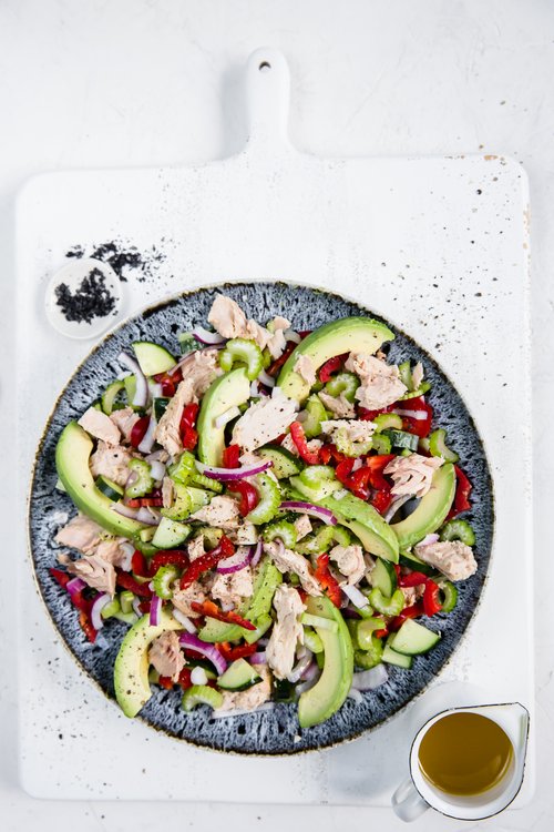 Tonfisksallad med avokado