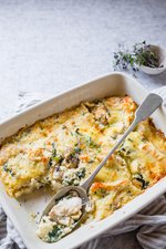 Kycklinggratäng med champinjoner