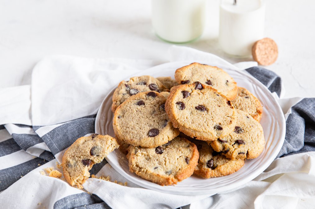 Sockerfria chocolate chip cookies